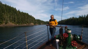 Chrstine sets up the David B's Anchor Windlass